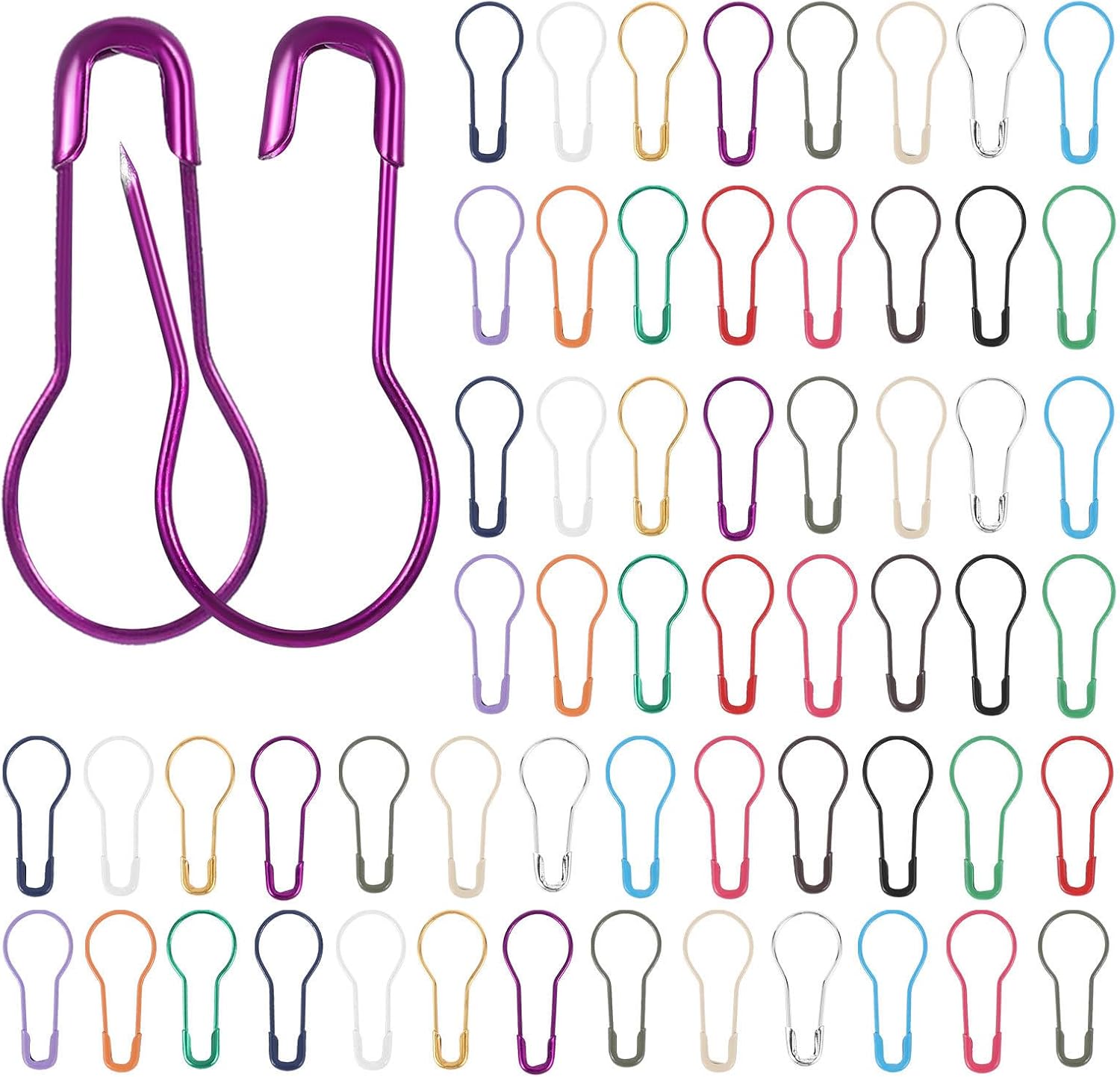 100pcs Assorted Metal Gourd Safety Pins for Craft Sewing