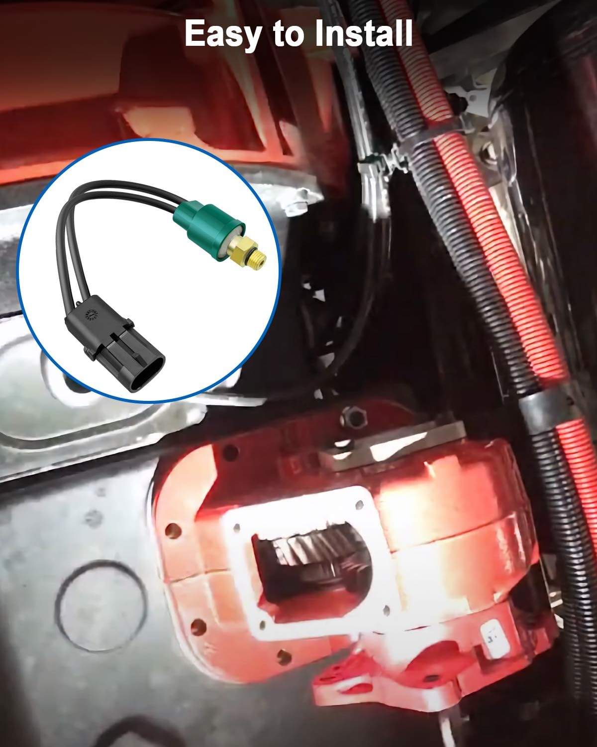 PTO Pressure Switch Fit for Parker Chelsea, Power Take Off Pressure Switch Replace 379502