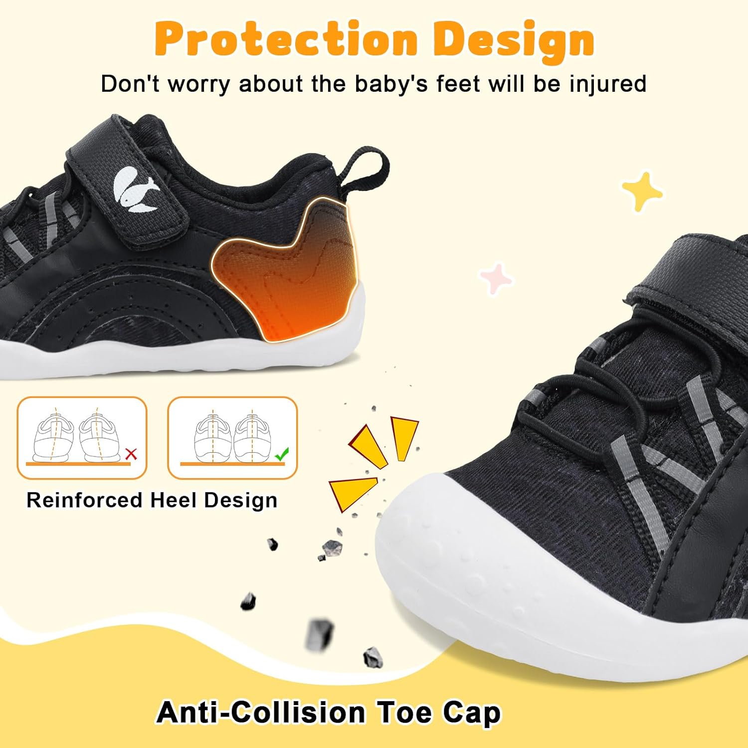 FEETCITY Wide Baby Shoes Boys Girls Baby Barefoot Shoes Breathable Infant Walking Shoe Crib Sock Shoe Toddler Sneakers Flexible - Image 3