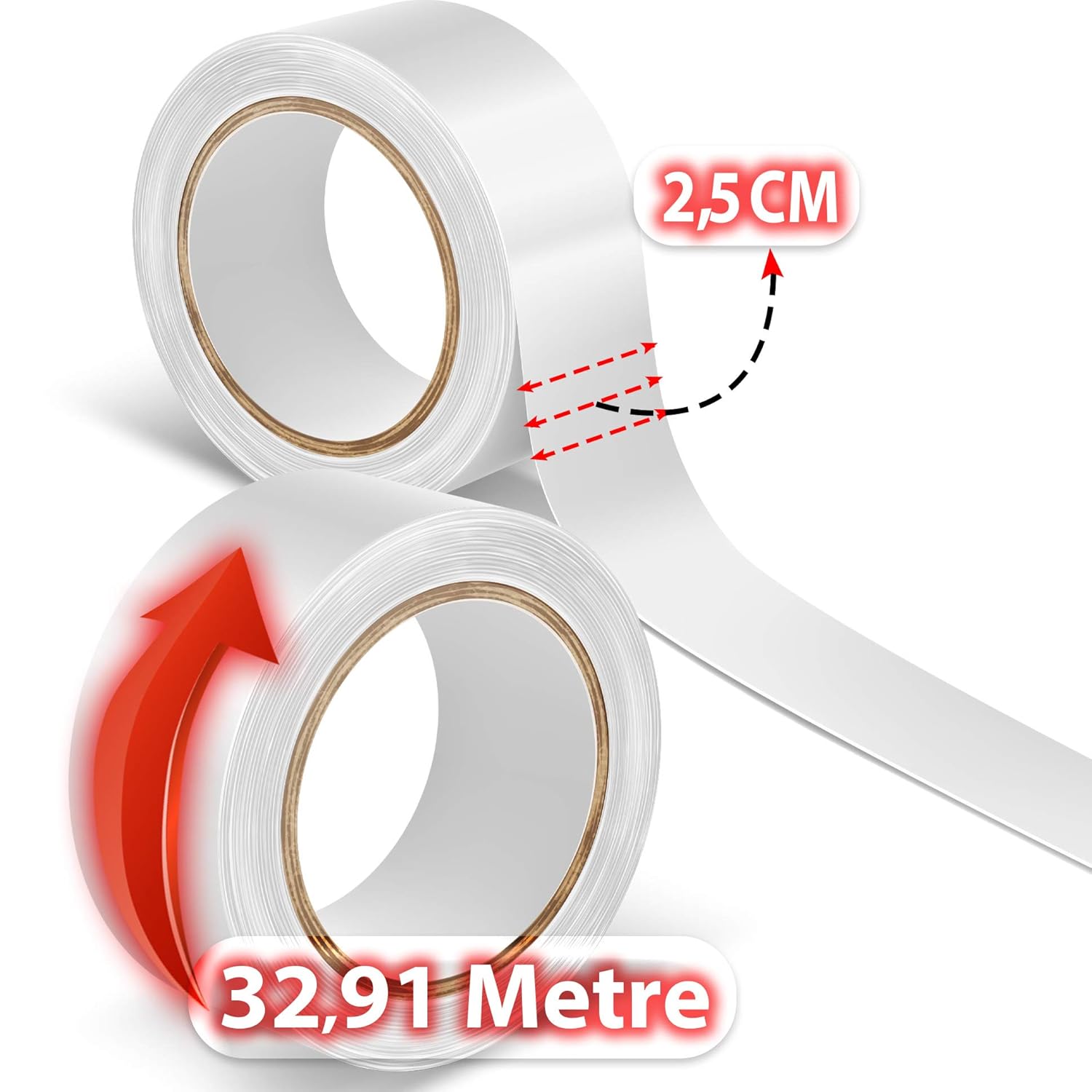 Natural Hold Tape 1" X 36 yard Double Side Adhesive