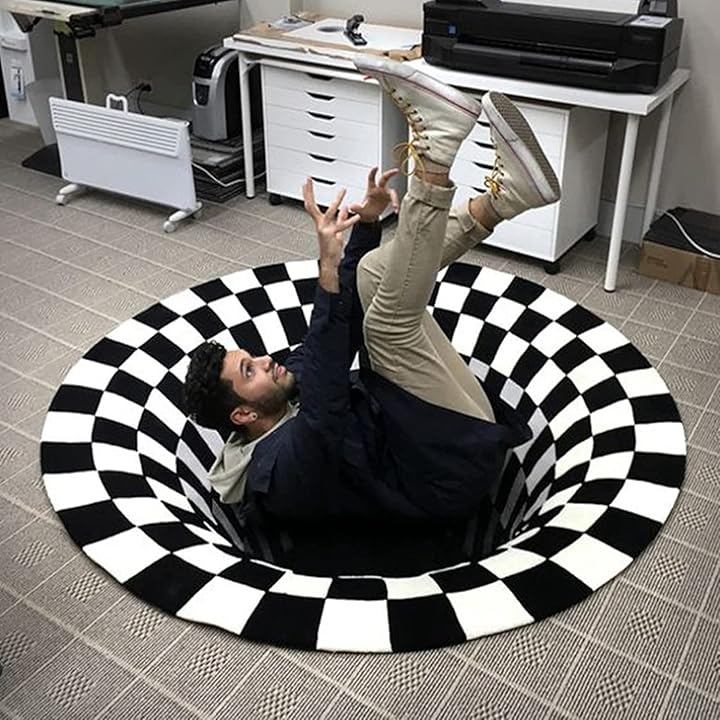 MUSJOS 3D Vortex Illusion Rug Optical Rug