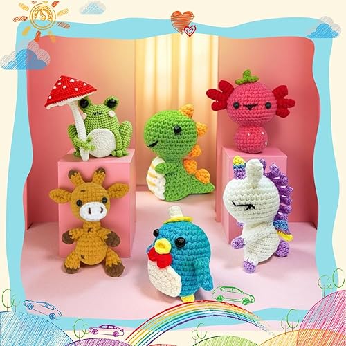 Miniatura 8 de Crochet Kit for Beginners with Step-by-Step Video Tutorials  Amigurumi Crochet Kit Complete Starter Kit for Adults, Kids and Teens, Perfect DIY