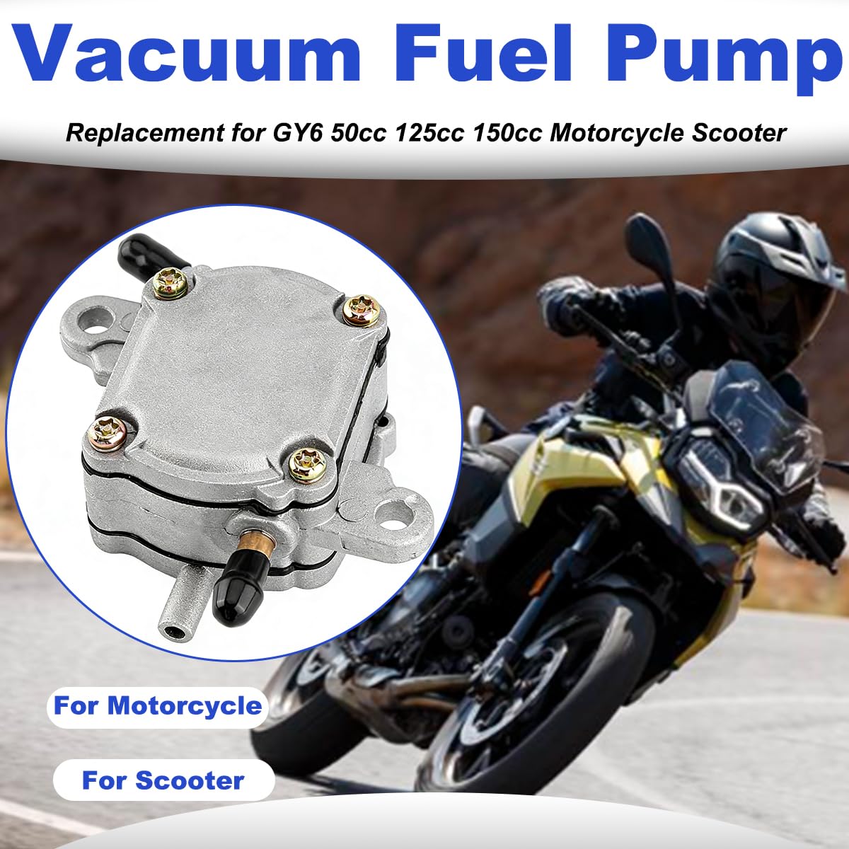 50 cc Sostituzione pompa carburante a vuoto per Gy6 125 cc 150 cc motore Motocicletta ATV Go Kart Scooter Ciclomotore Quad 4 ruote Dune Buggy per Taotao per Roketa per Sunl