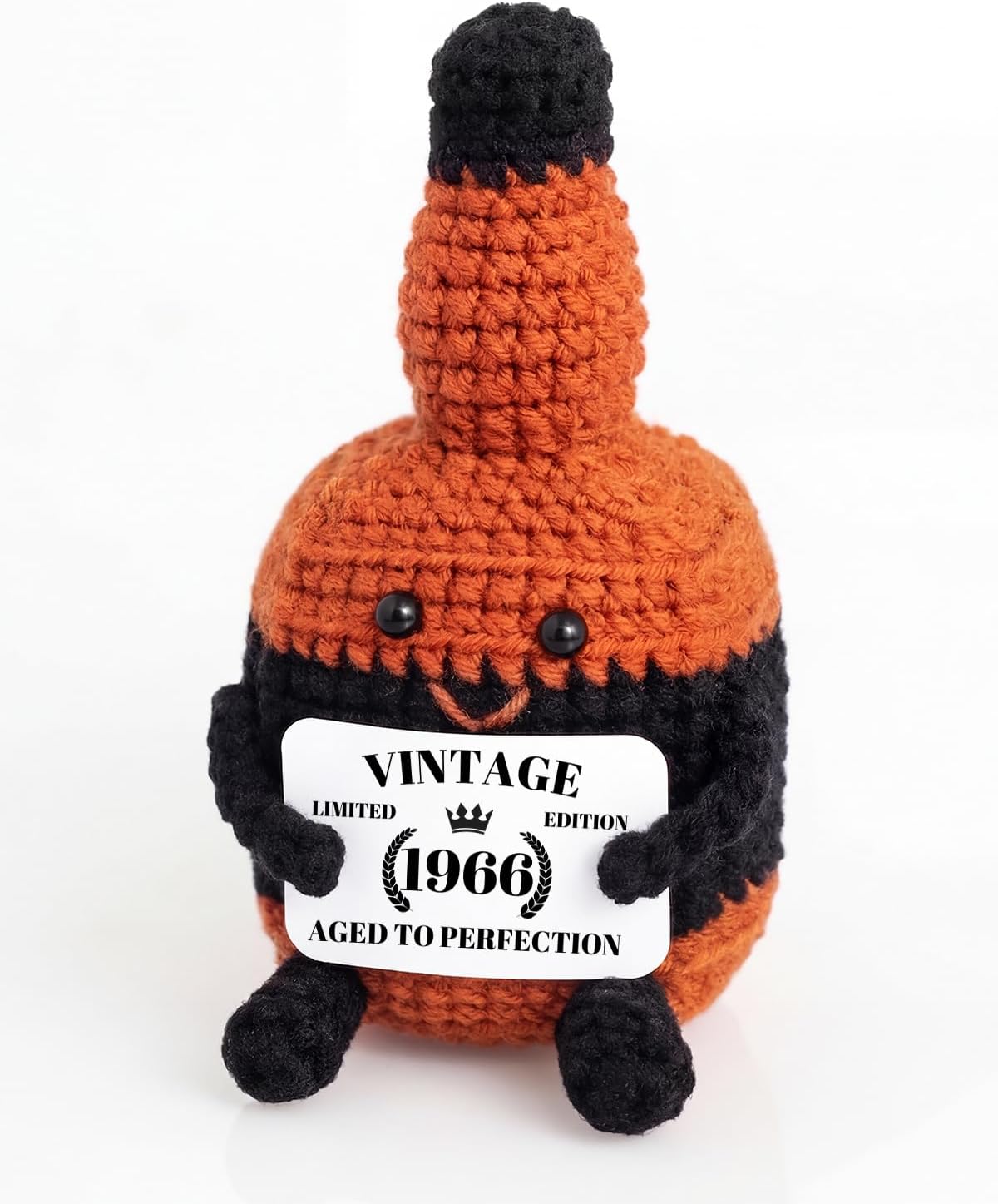 Cool 60th Birthday Gifts for Men 1966 Crochet Whiskey 60th Birthday Decorations Gifts Ideas for Him 60 Year Old Anniversary Present for Dad Husband Friends