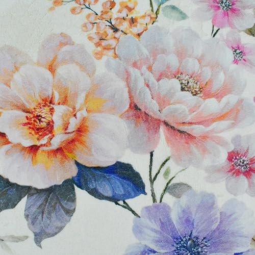 Miniatura 5 de ABREEZE Alfombras ovaladas suaves para dormitorio, sala de estar, alfombra de pasillo floral, antideslizante, lavable, alfombra de piso para