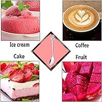 Vista 4 de 20 cucharas de café de hojas, cucharaditas de acero inoxidable dorado y plateado con mango de hojas para té helado, café, postre