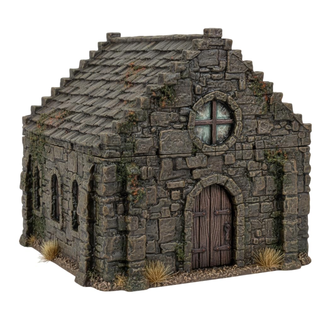 Rovine Medievali della Cappella, Accessori da Tavolo per Giochi, Terreno da Gioco da Tavolo, Atmosfera Inquietante