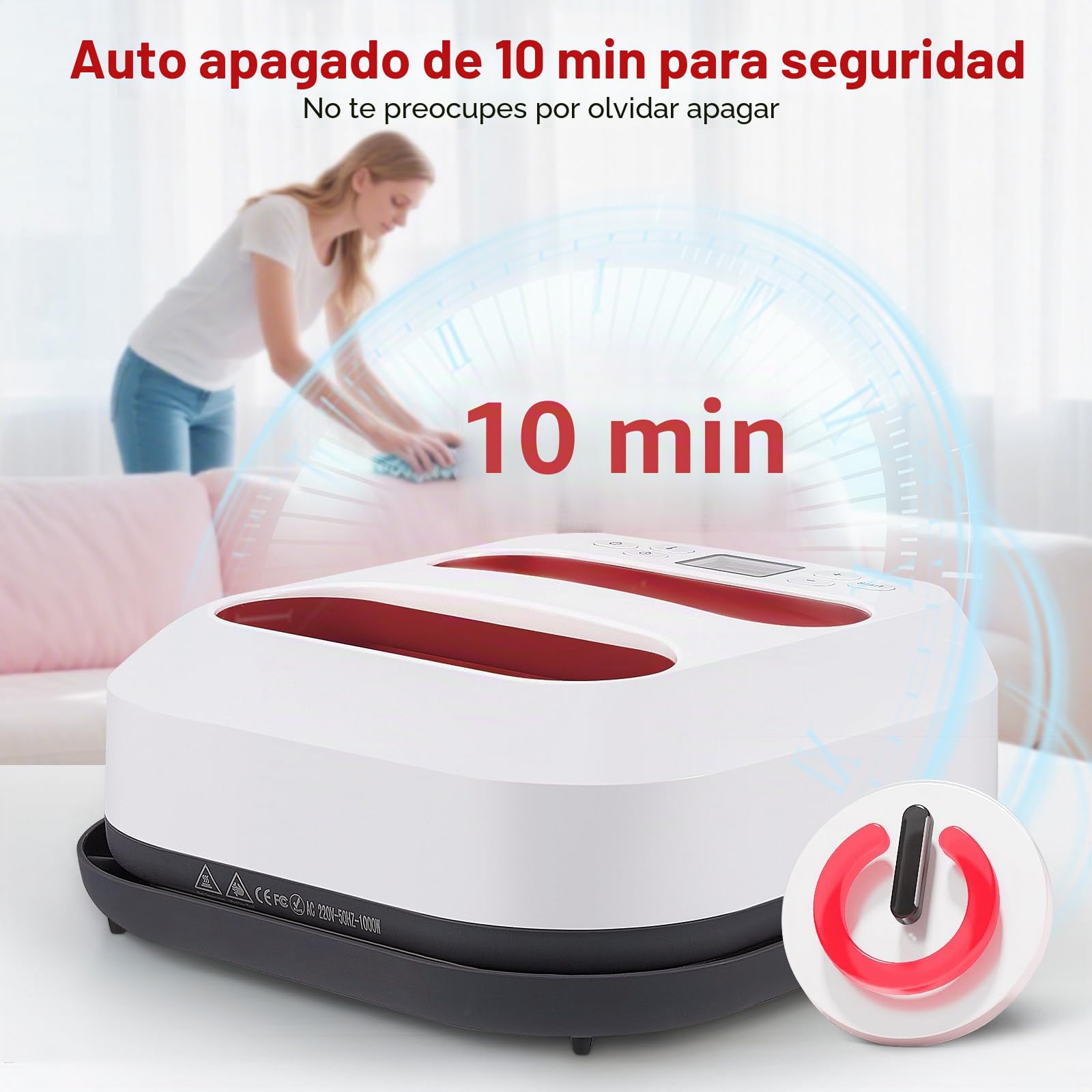 Plancha Termica Camisetas,Impresora Sublimación para Camisetas Plancha de Transferencia con Pantalla LED,Temporizador,Prensa Termica Plancha Sublimacion para Estampado Textil y Manualidades DIY