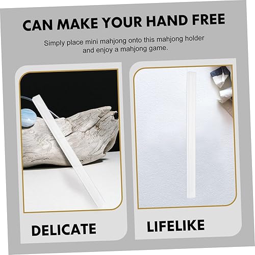 Miniatura 9 de Abaodam Bandeja de dominó en forma de U, 12 unidades, bandeja de dominó para mahjong, bandejas de azulejos de mahjong, tren Choo Choo, cubo Rummy