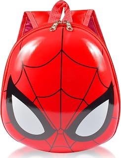 ZeYou Spiderman Backpack for Children, 28 x 8 x 25 cm Interior with Mesh Pouch School Bag Primary Child Spider-Man, Lightweight Adjustable Backpack for 3/4/5/6 Years