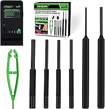 7-Piece Premium Roll Pin Starter Punch and Install Punch Set - 1/16, 5/64, 3/32, 1/8-inch