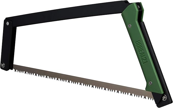 AGAWA - BOREAL21 -> 21 Inch Folding Bow Saw - Black Frame, Green Handle, 21" All Purpose Blade