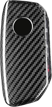 T-carbon Key Fob Cover Compatible with BMW 5 7 Series, X1 X2 X3 X5 X6 X7 XM i5 i7 iX iX3 2023-2026, Real Carbon Fiber Protective Key Case Fits for BMW Remote Smart Key, Lightweight Key Fob Protector