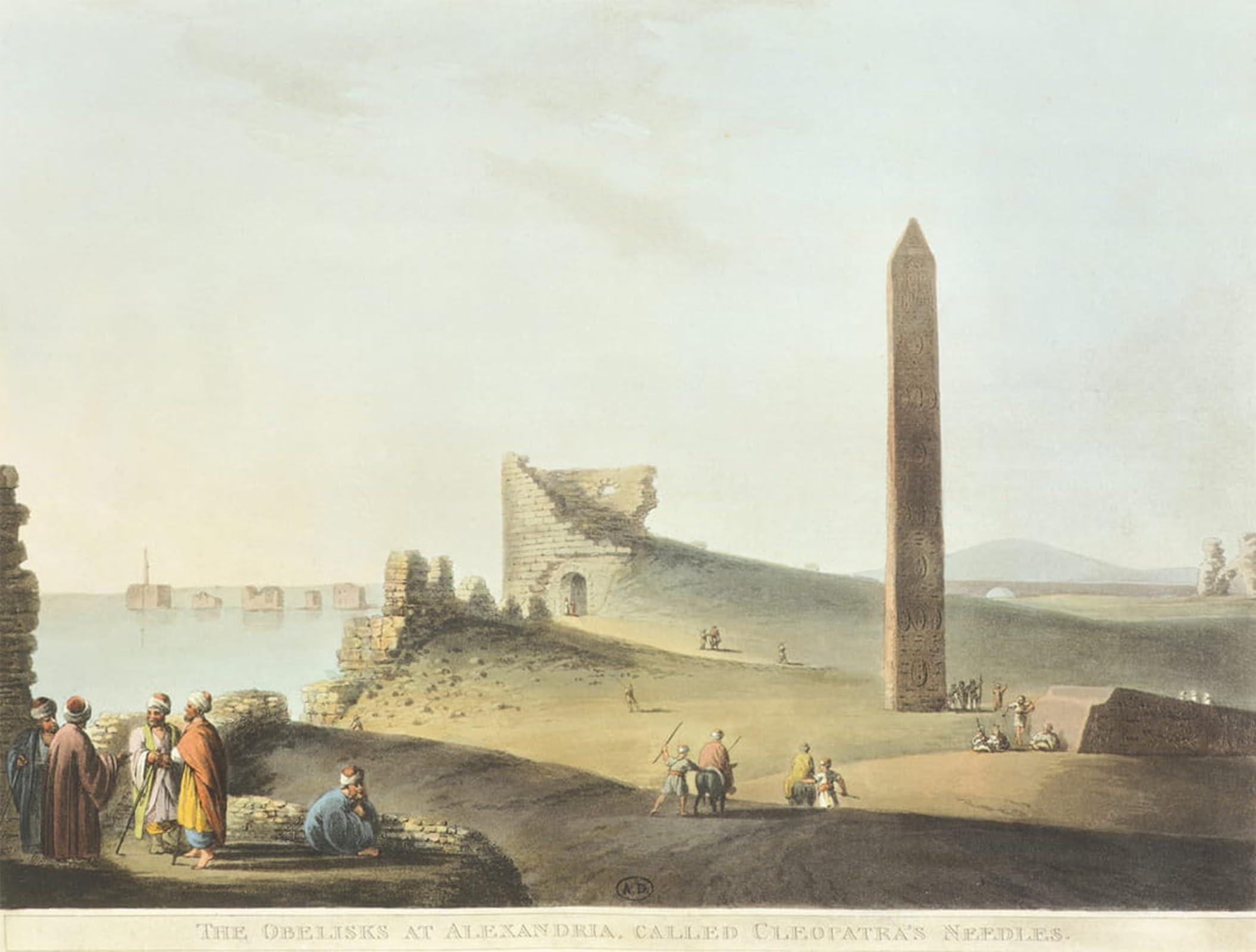 POSTERIIk Vintage Print Pop Art Landscape Artwork the Obelisk in Alexandria by Mayer Art Prints for Office Home Decor 60x90cm