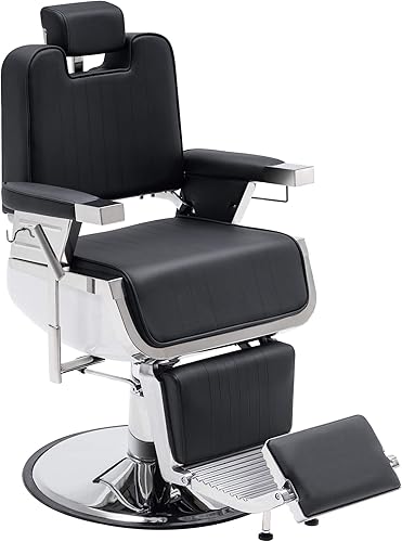 BarberPub Silla de peluquero vintage resistente con champú reclinable hidráulico para belleza, spa, equipo de salón 3819 (negro) disponible en Yaxa Colombia
