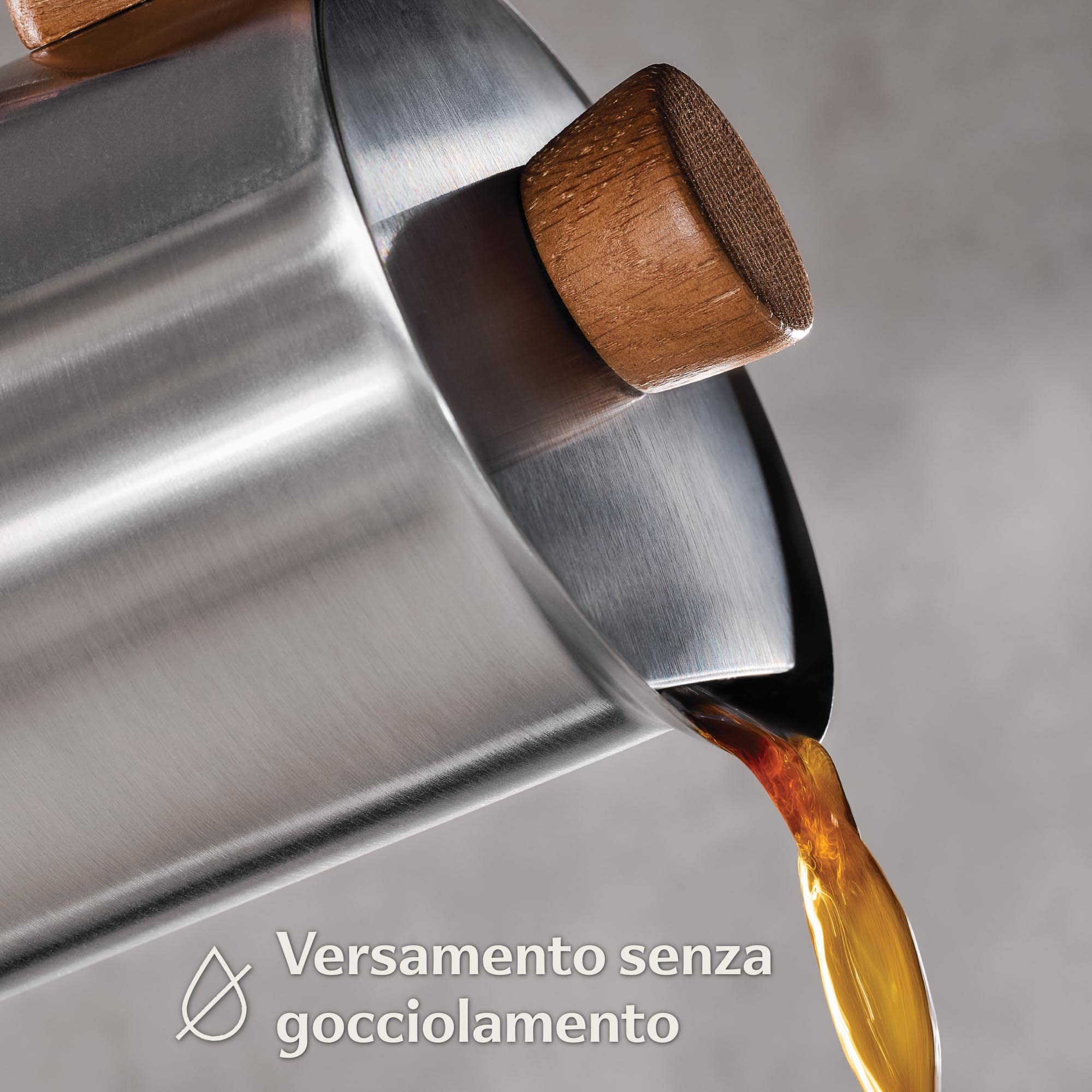Cosumy Caffettiera Induzione Moka 300ml - Tutti gli tipi di fornelli - 6 Tazze - in Acciaio Inox e Quercia Sostenibile - Manico Anti Scottatura - Express Caffettiera