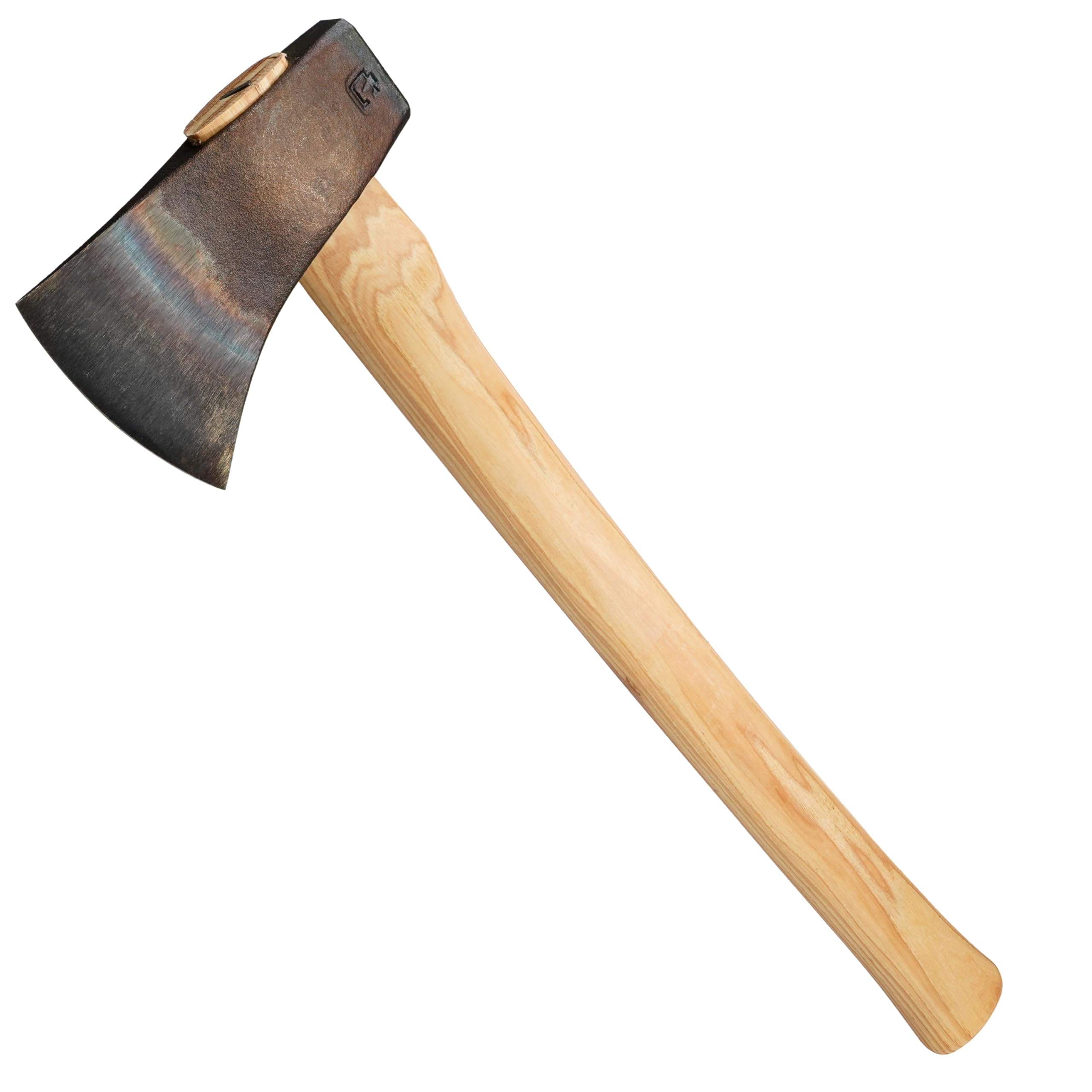 COUNCIL TOOL Sport Utility Flying Fox Woodsman Hatchet - 1.625 lbs Throwing Axe with 22" Straight Hickory Handle & Hardened Poll - SU162FF22S