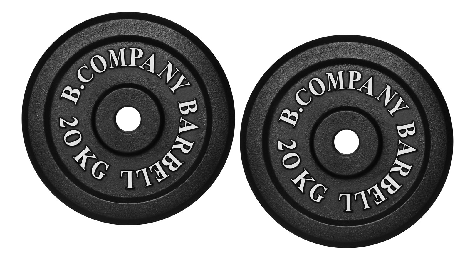 Bad Company Hantelscheiben aus Gusseisen I Gewichtsscheiben 30/31 mm für das Hanteltraining I 40 kg (2 x 20 kg)