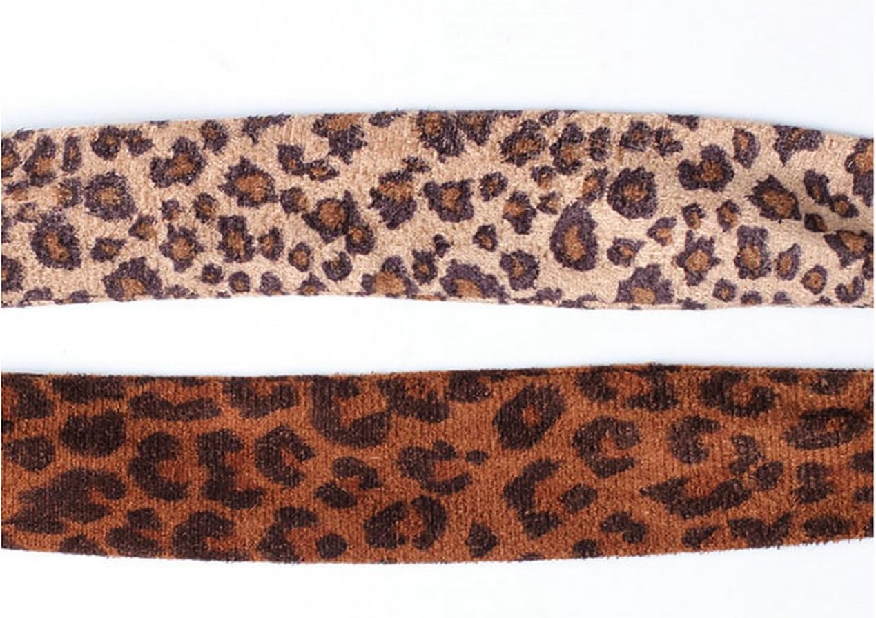 LeopardXL 2-Pack Leopard Print Faux Suede Choker Necklace-30CM - Image 2