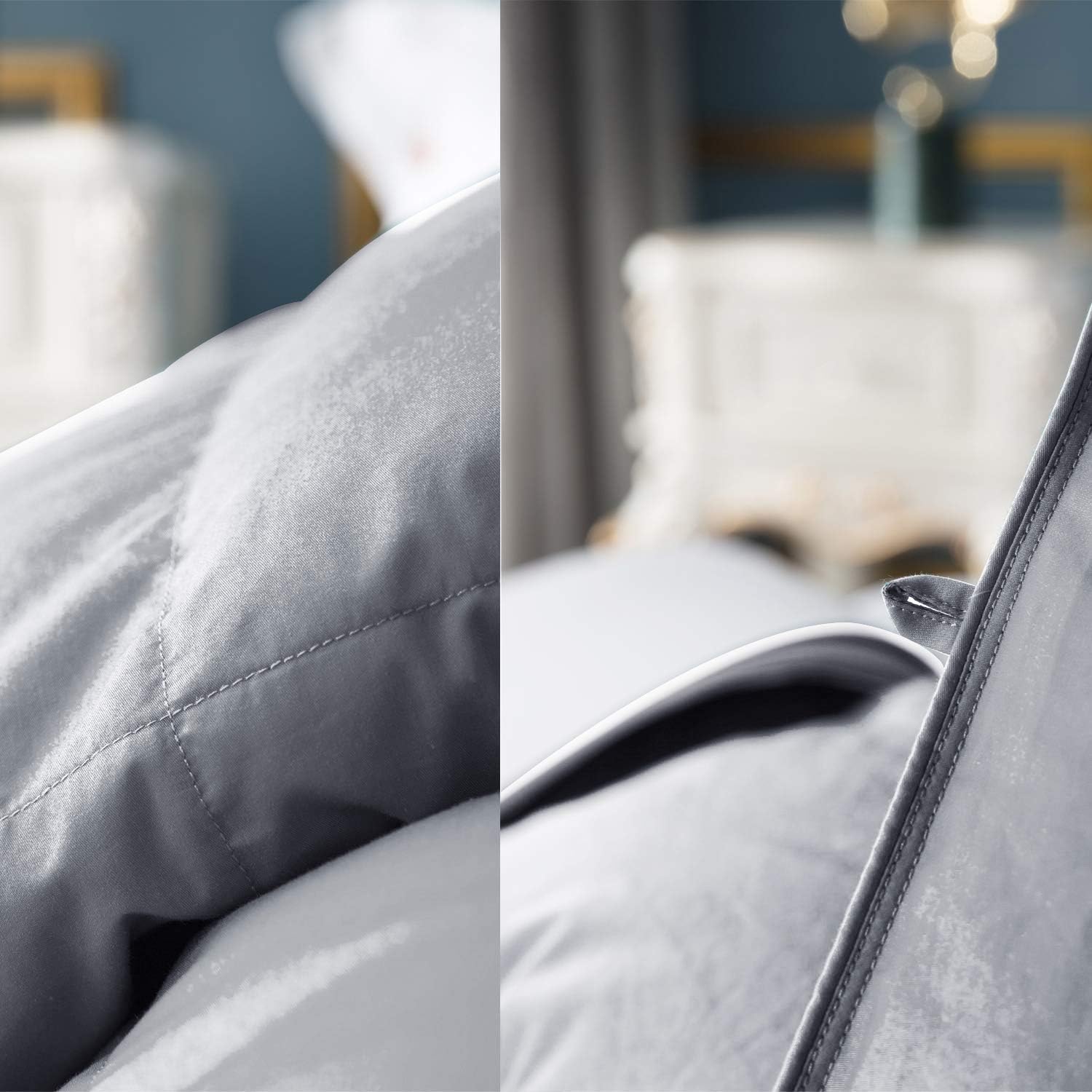 ❤ Crazy Deals WarmKiss King Size Grey Goose Down Comforter 100% Egyptian Cotton 400TC Duvet Insert with 8 Corner Ties Heavyweight (106x90, King) Amazing 🔥 WarmKiss King Size Grey Goose Down Comforter 100% Egyptian Cotton 400TC Duvet Insert with 8 Corner Ties Heavyweight (106x90, King)