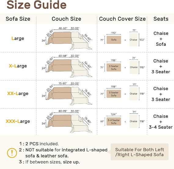 Herringbone Pattern L Shaped Couch Cover for Sectional Sofa