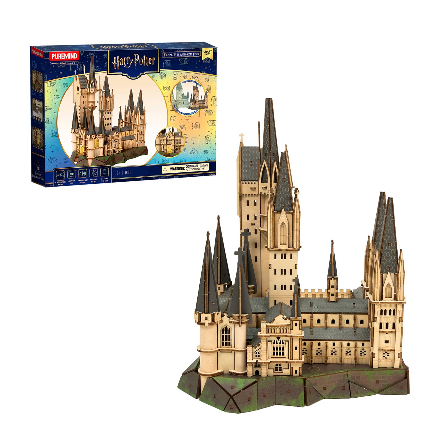 PUREMIND Harry Potter Officially Licensed 3D Wooden Puzzle