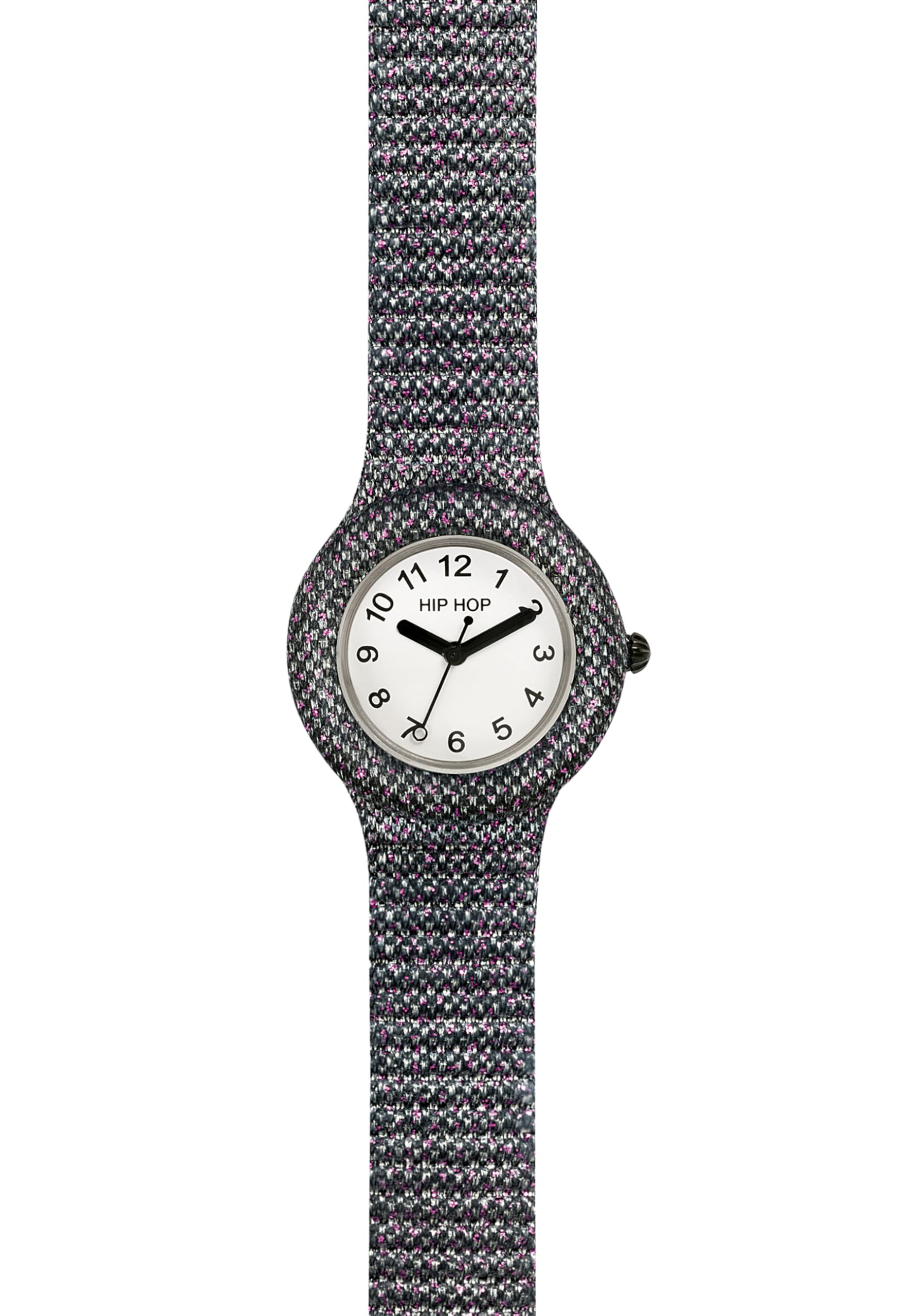 HIP HOP, Collezione Shimmer Crush, Orologio Donna con Lucente Cinturino in Silicone e Tessuto Lurex, Resistente all'Acqua, Movimento al Quarzo, Cassa 32 mm, Idea Regalo Donna