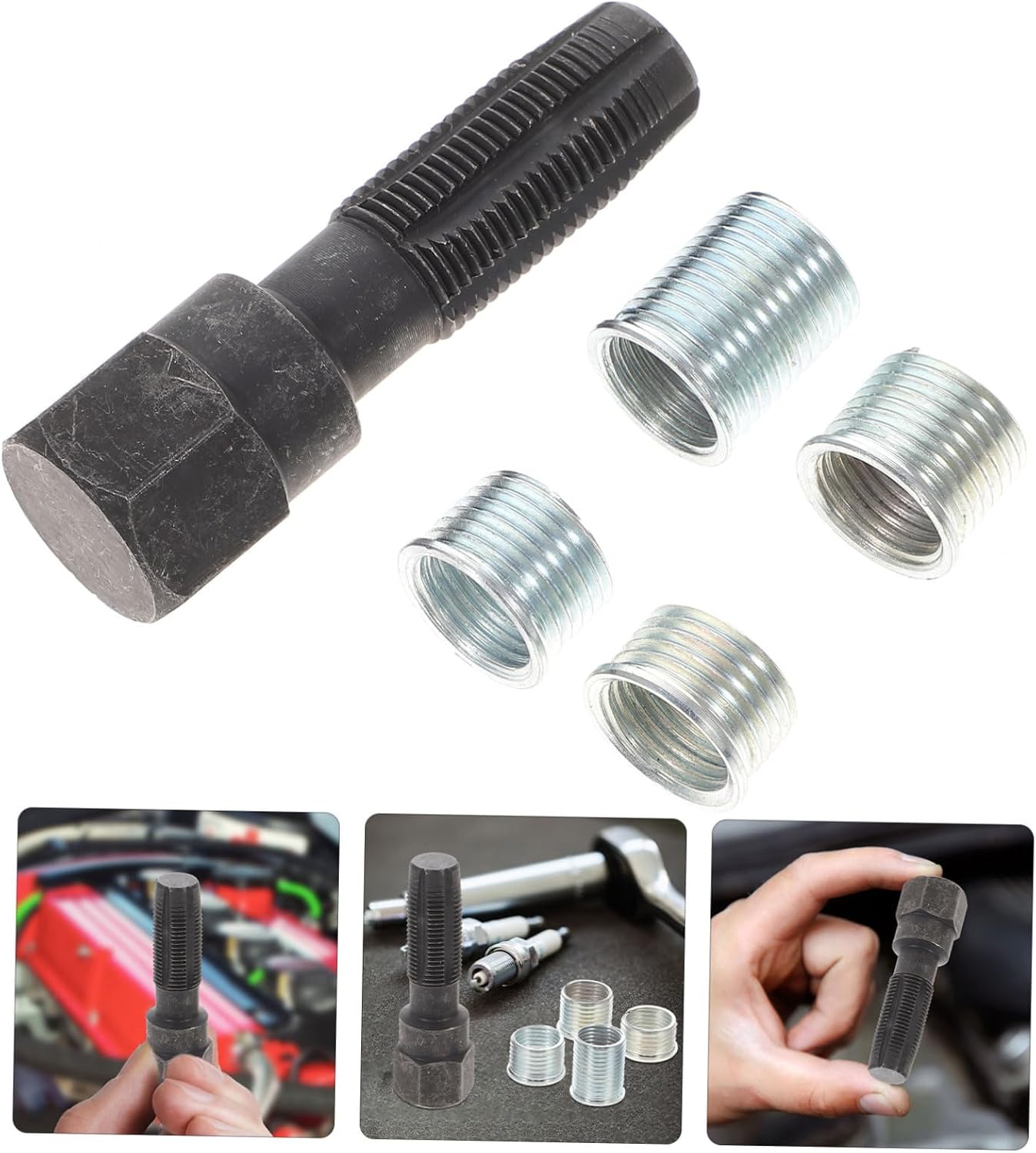 SOLUSTRE Thread Repair Kit for Automotive Ignition Restore Damaged Threads Cast and Random Color