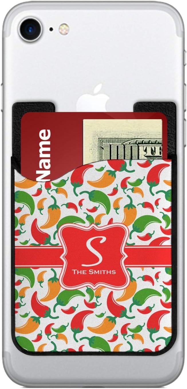 Personalized Colored Peppers 2-in-1 Cell Phone Credit Card Holder & Screen Cleaner