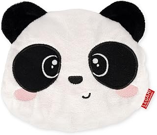 Legami - Mini-Thermkissen mit Leinsamen, warme Kuscheltiere, in Leinsamen, Lavendel-Duft, Polyester und Baumwolle, Entspannungsdonut, Mikrowelle oder Kühlschrank, Panda-Thema, 18 x 19 x 2,5 cm