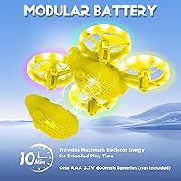 Vista 13 de Mini dron para principiantes, colorido dron LED RC, cuadricóptero RC con modo sin cabeza, 360 giros, retención de altitud, modo de 3 velocidades