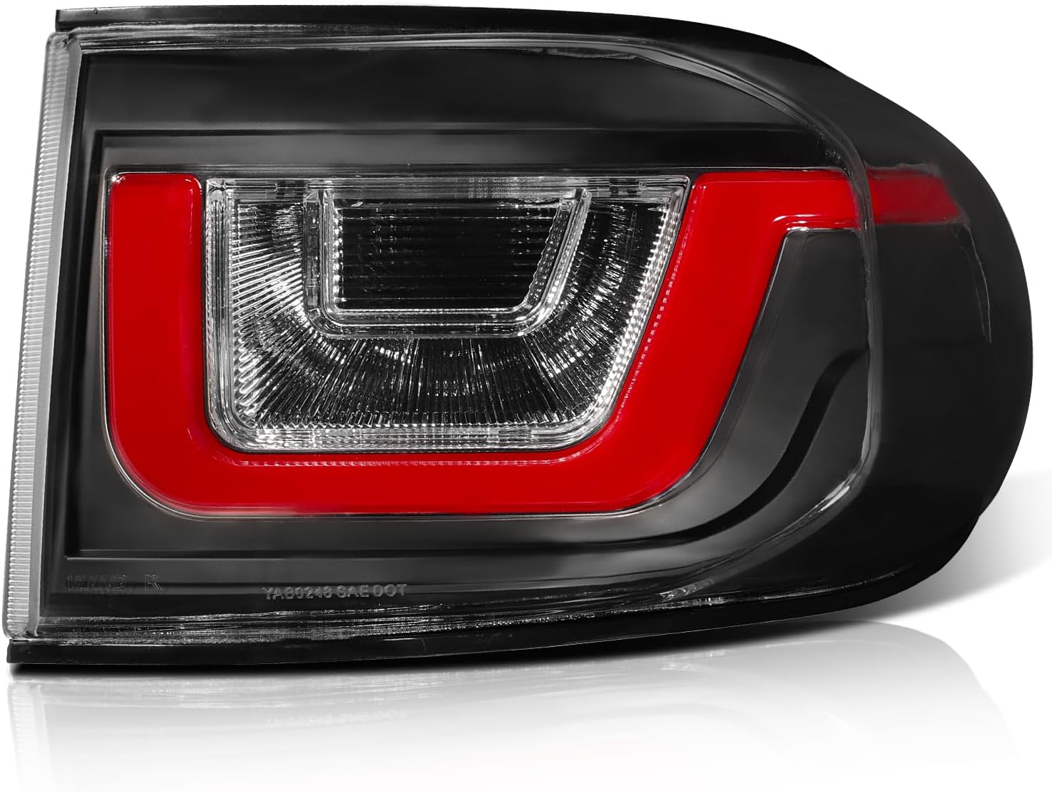 LSAILON Taillight Assembly Fit for Toyota FJ Cruiser 2007-2014 Black Housing Red/Clear Lens Driver Side and Passenger Side 8156135300 8155135341