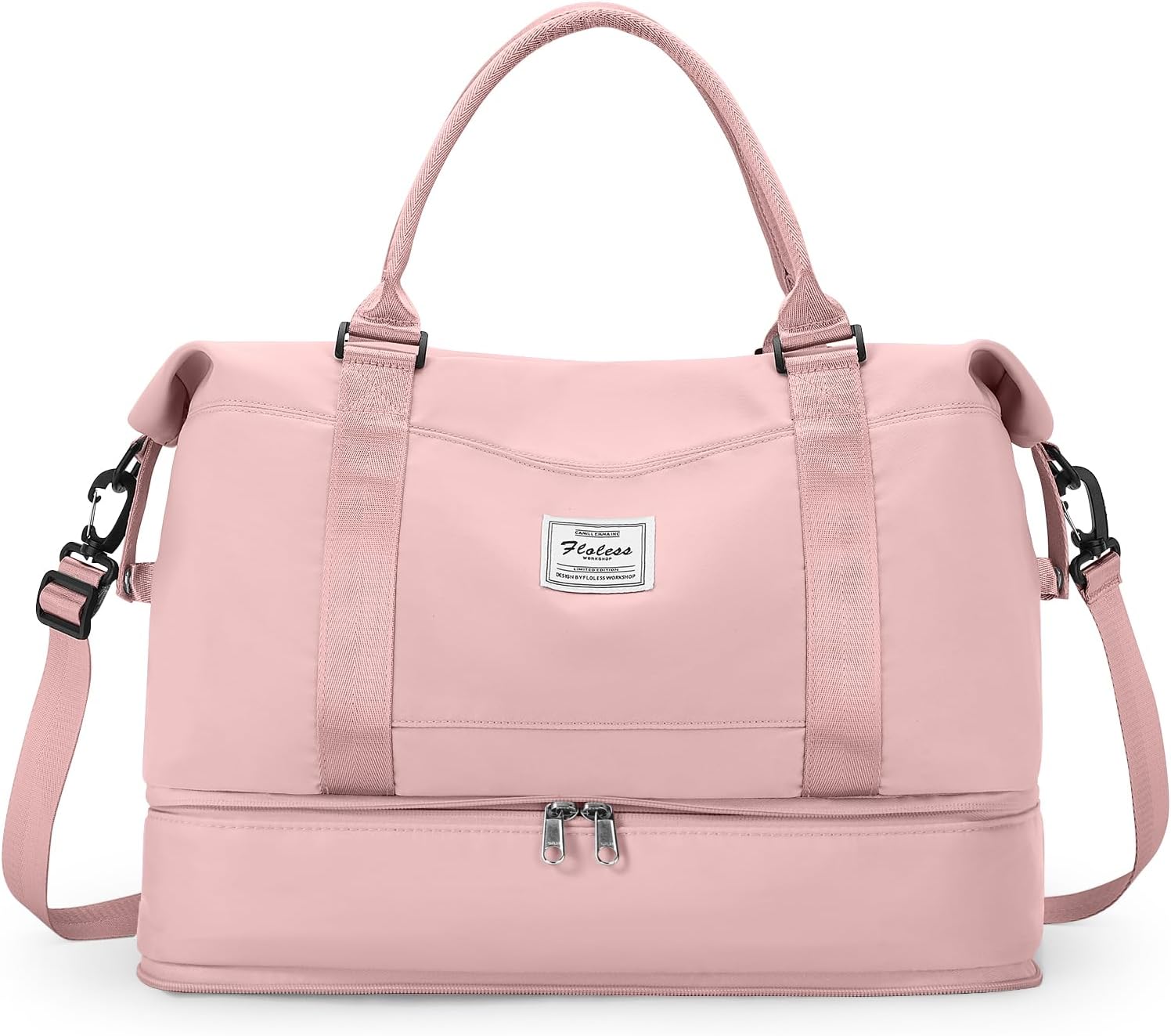 for Ryanair Airlines Underseat Cabin Bag 40X20X25 Weekend Overnight Bags for Women Carry on Bag Holdall Travel Duffel Bag Sport Duffel Bag with Wet Bag Gym Tote Bag Mum Hospital Bag,F3-Pink