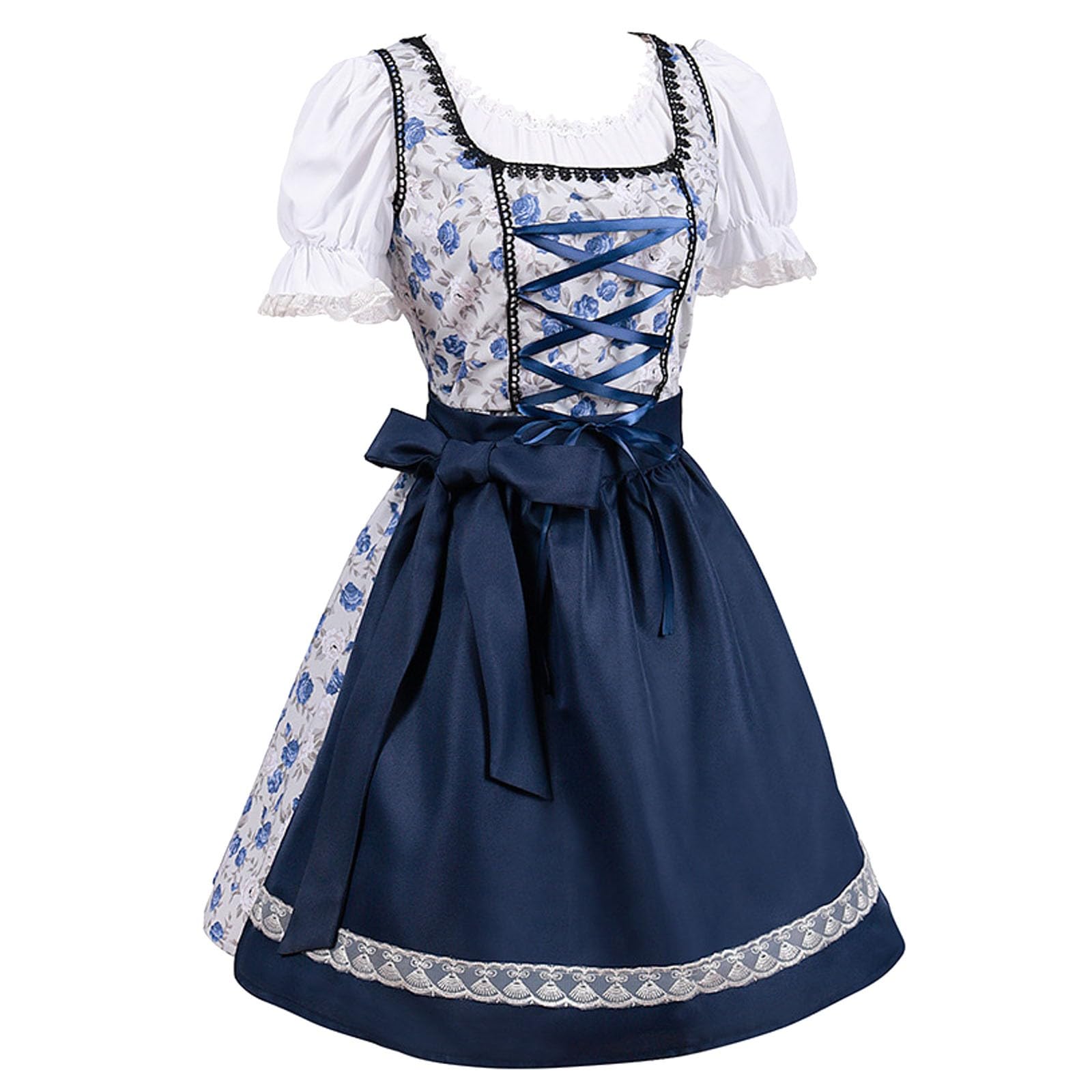 Dirndl - Abito tradizionale bavarese da donna, elegante, stile etnico, per il tempo libero, per feste bavaresi, per cosplay, 2 pezzi, stile etnico tradizionale, per il tempo libero, per feste
