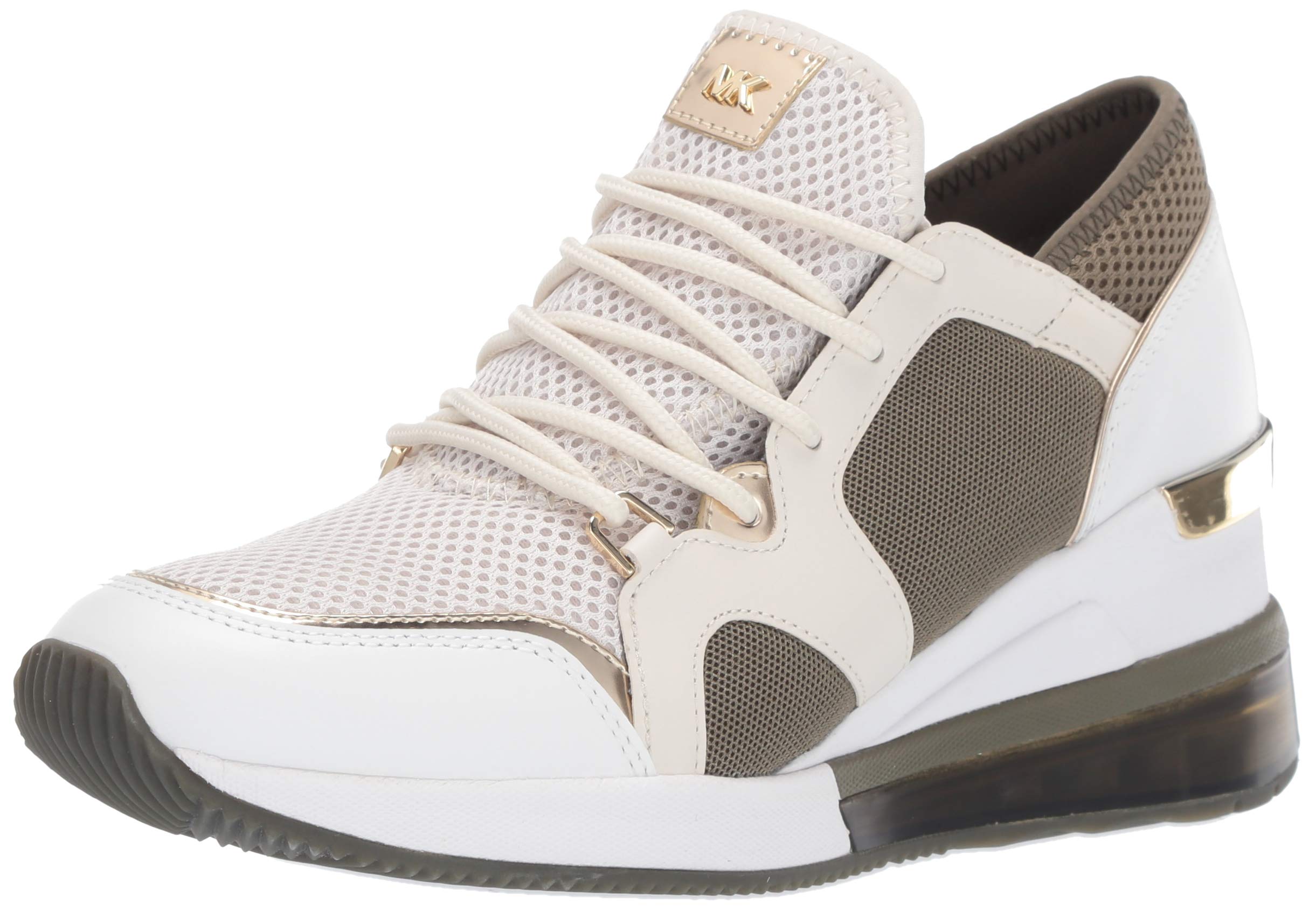 Michael Michael Kors Liv Trainer Extreme Cream/Multi Oval Air Mesh/Vachetta/Small Air Mesh