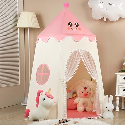 Miniatura 2 de Tiendas de campaña para niños con pancartas, casa de juegos grande de hadas para niños, castillo de princesa, juguetes de regalo para niñas y niños