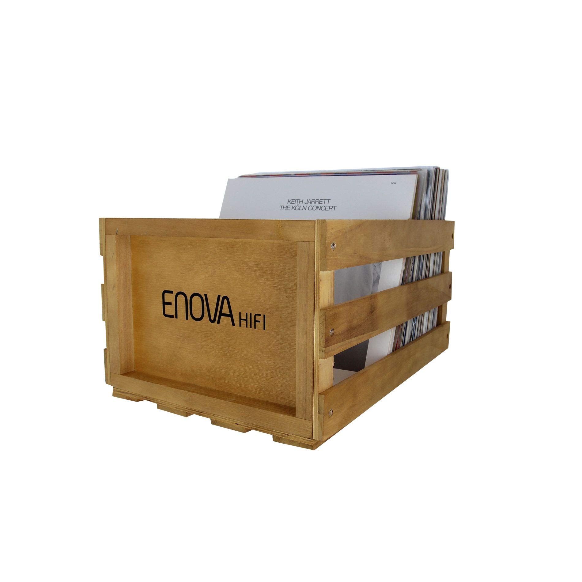 ENOVA HIFI Boîte de stockage 120L en bois marron