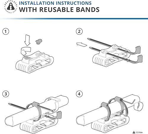 Miniatura 4 de FoldyLock - Funda de transporte para bicicleta clásica, ultra ligera para candado plegable y portátil, accesorio de fijación de bicicleta