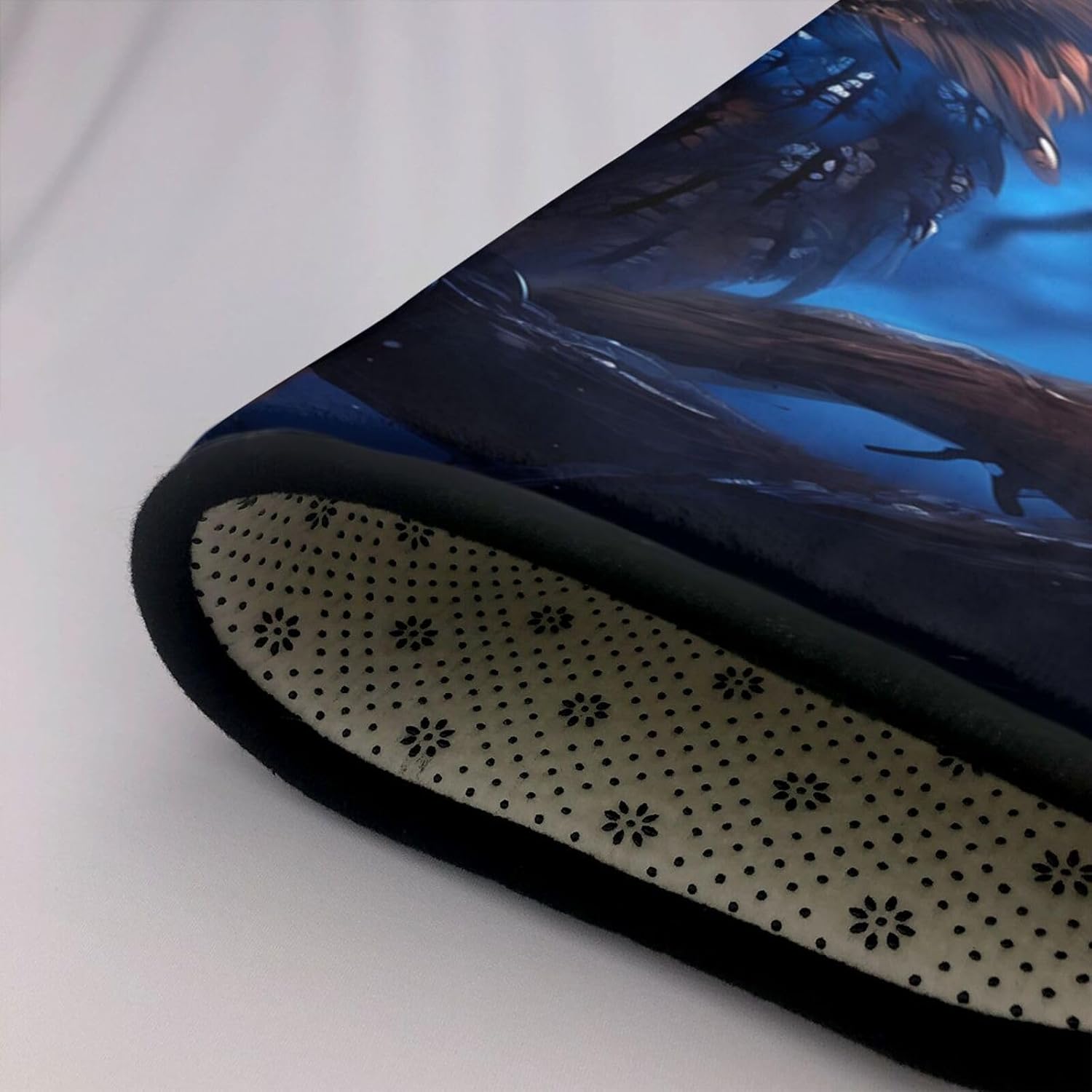 Demure Owl Printed Floor mat 80x58 inches, Non-Slip Decorative Carpet for Bedroom and Living Room