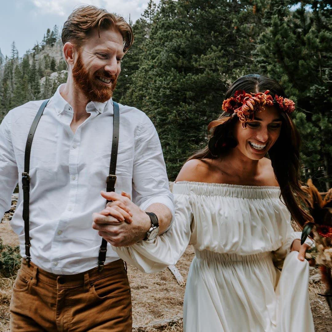 Lederhosenträger für Männer. Cooper Hosenträger für Vintage-Hosen. Lässige Herren Lederhosenträger, retro. Original Herren Hosenträger.