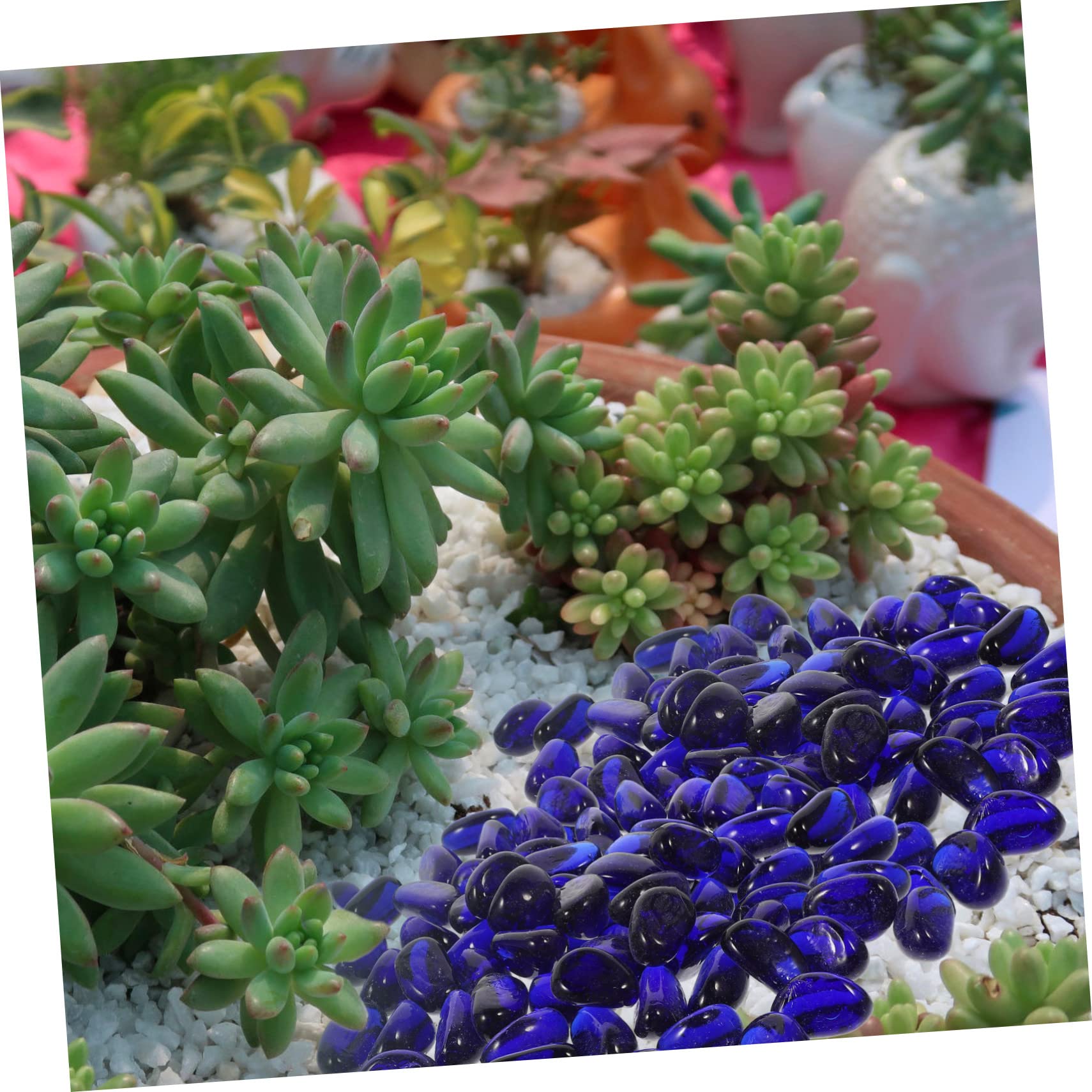 Beaupretty 2sacs Pierres Verre pour Décoration Aquarium Et Aménagement Paysager De Galets Décoratifs pour Jardins Et