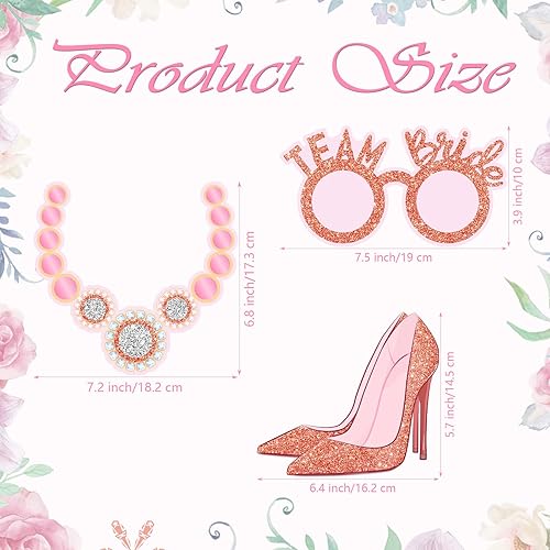 Miniatura 5 de 26 piezas para despedida de soltera, boda, fotomatón, accesorios de despedida de soltera, oro rosa, decoración de fiesta de futura esposa, para
