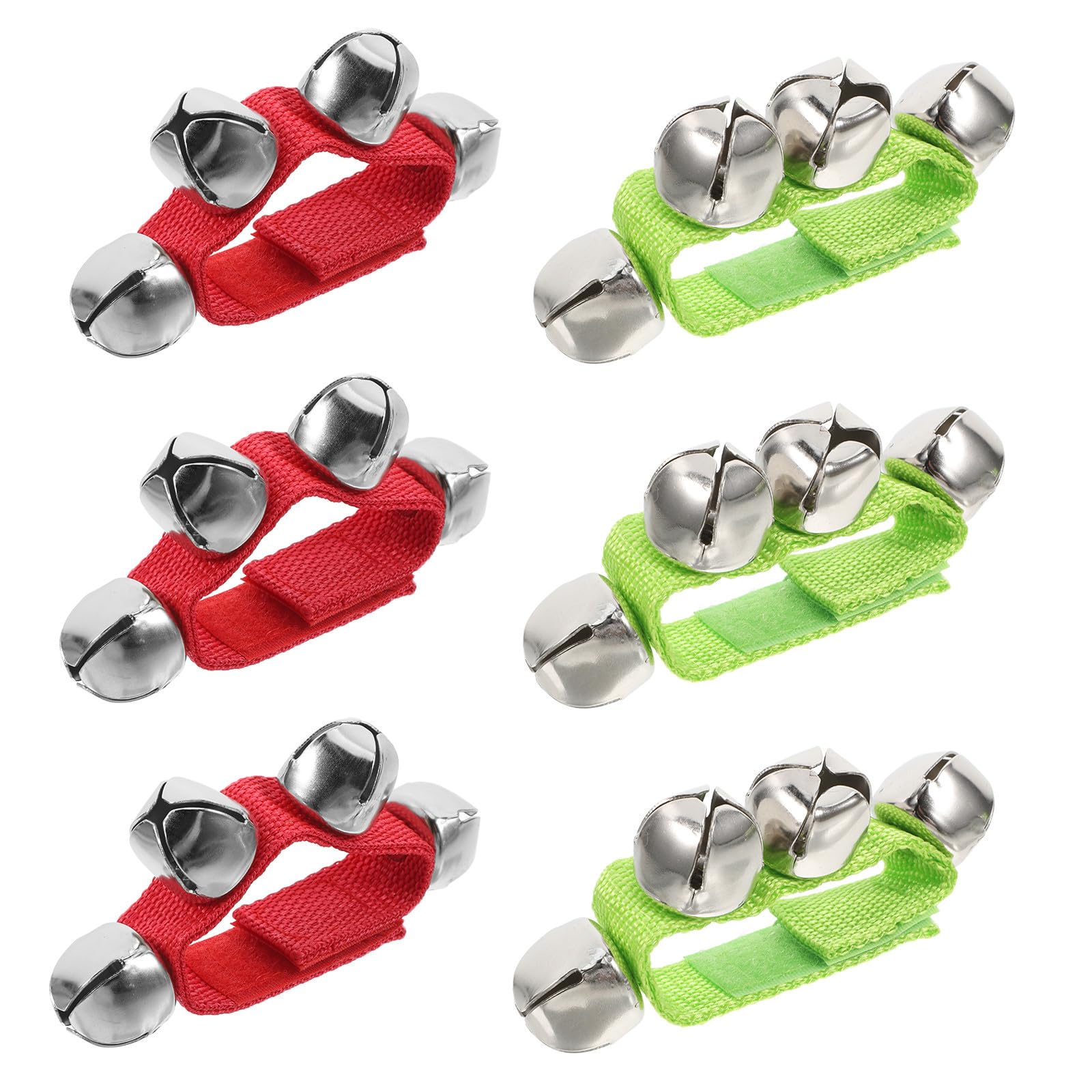 24 Pezzi Bracciale Campanellini Natalizi per Metallo | Suono al Movimento del Polso, Adatto a Ragazzi, Colori Rosso e Verde, per Carnevale e Feste
