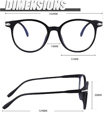 Blue Light Blocking Glasses - Fashion Oval Transparent Frame Reading Glasses Blue Light Eyeglasses Lightweight Anti Eyestrain Computer Gaming Eyewear Unisex