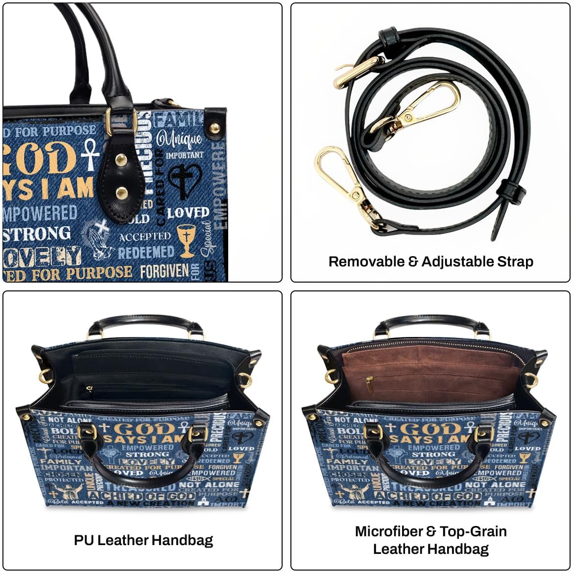 Jesuspirit Leather Handbags - Bible Bags, Religious Bag - Christian Gifts For Women - Christmas Gift For Mom, Grandma - Image 7