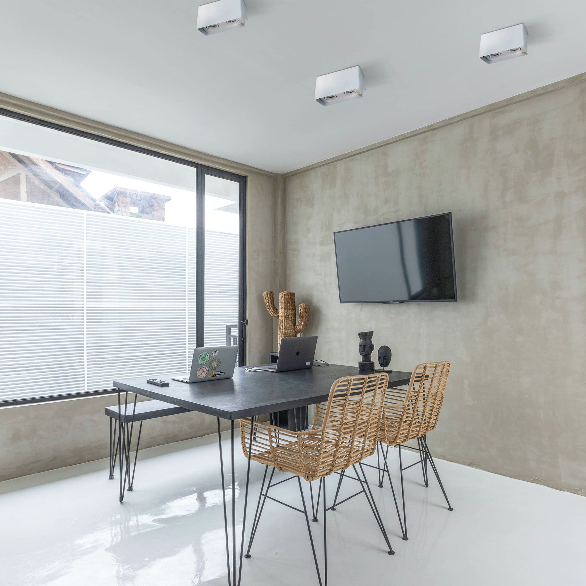 wonderlamp - Foco techo superficie 2 puntos de luz, Blanco, Orientable 30º, Bombilla GU10, Classic
