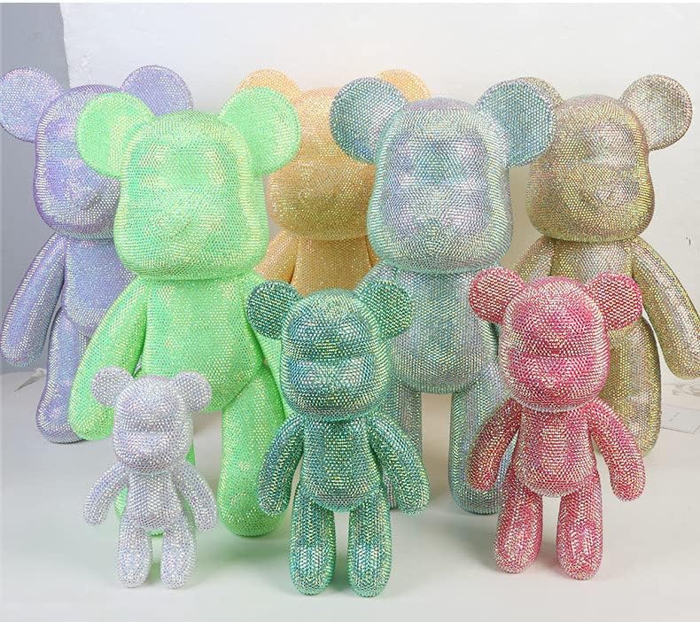Miniatura 7 de HANDA - Juego de oso de peluche 5D de diamantes 5D de 13.4 pulgadas, oso sombrío, oso sombrío, con diamantes de imitación, hecho a mano, regalo para