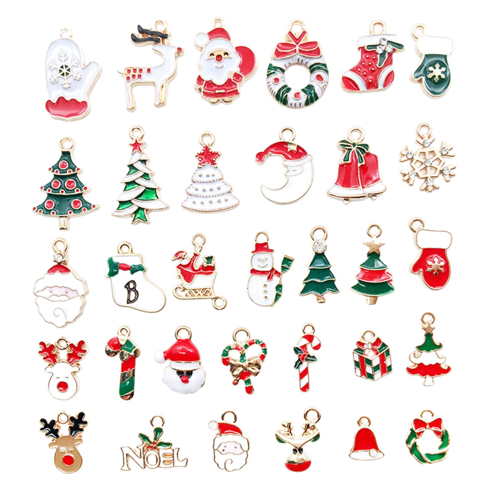 Buxuaaaa Christmas Charms Jewelry Making Charms Christmas Charm Pendants for Necklace Earring Jewelry Making for for Bracelets for Crafting for Earrings