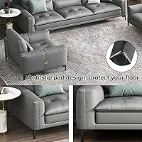 Vista 2 de GOSCHE Patas de metal para muebles de 4 pulgadas, patas negras para muebles, juego de 4, patas de repuesto de estilo moderno para sofá, silla, cama