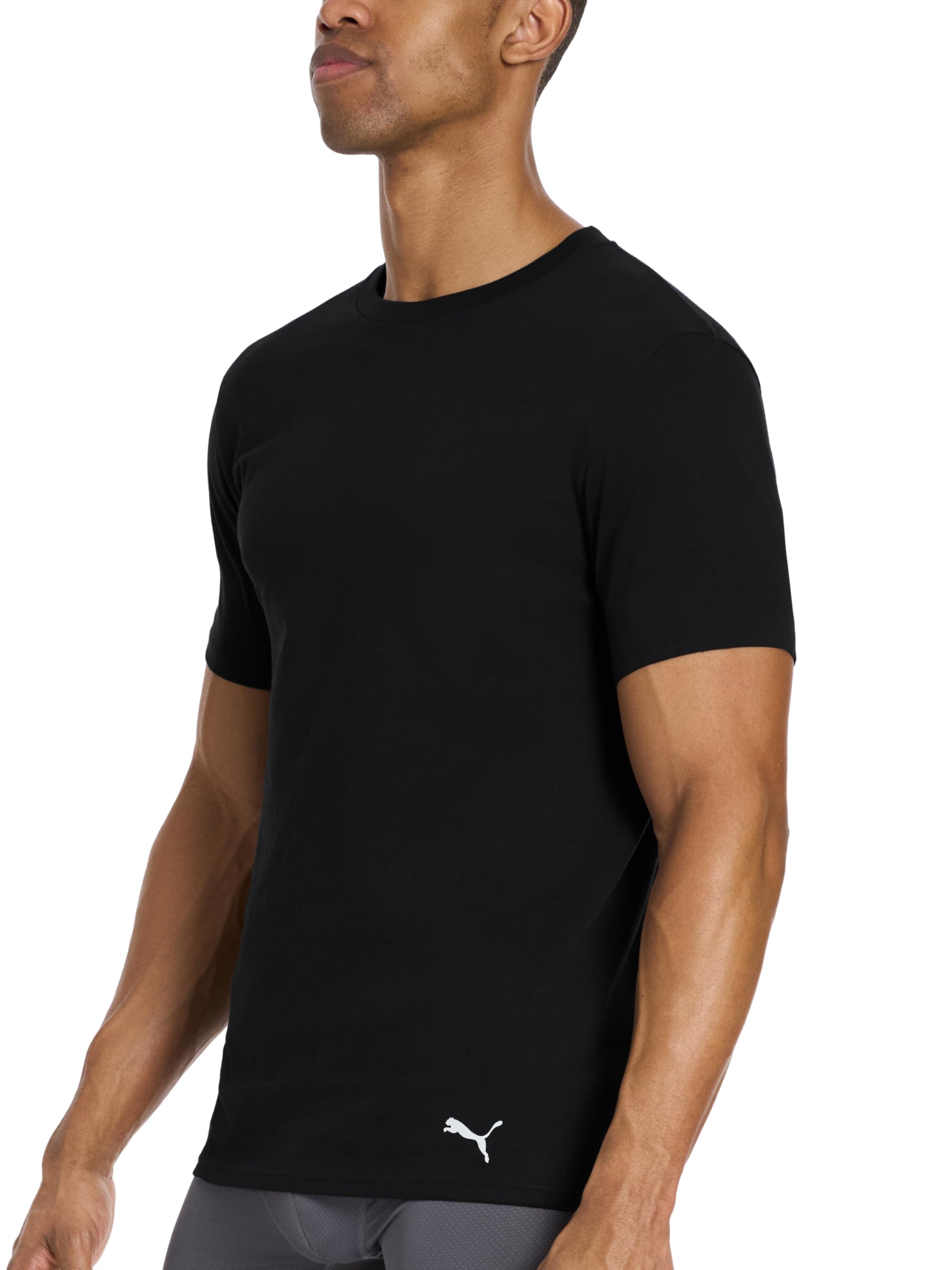 Puma 4 Pack Cotton Crewneck Short Sleeve T-Shirt Paquete de 4 Camisetas de algodón con Cuello Redondo y Manga Corta Hombre (Pack de 4)